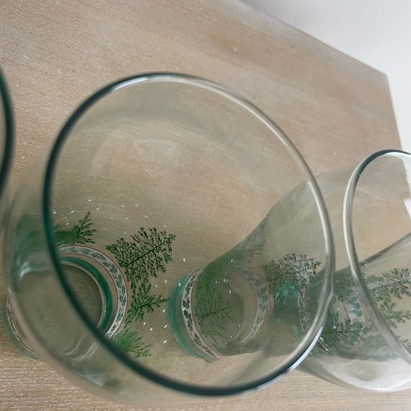 Libby Coca Cola Winter Holiday Pine Tree Drinking Glasses Vintage - Set of 4 - Picture 7 of 10